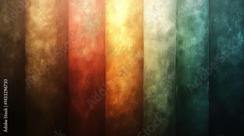 Textured Vertical Stripes of Dark to Light Warm and Cool Colors