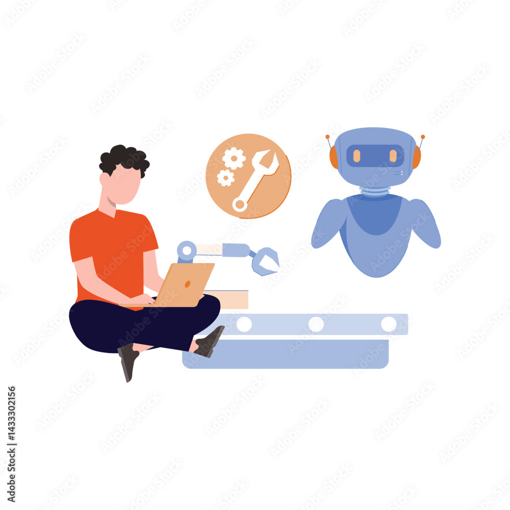 Ai engineer Vector illustration which can easily modify or edit Ai engineer Vector illustration which can easily modify or edit