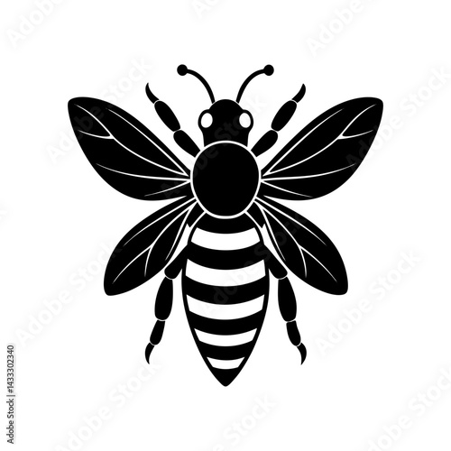 Bee Silhouette vector illustrator