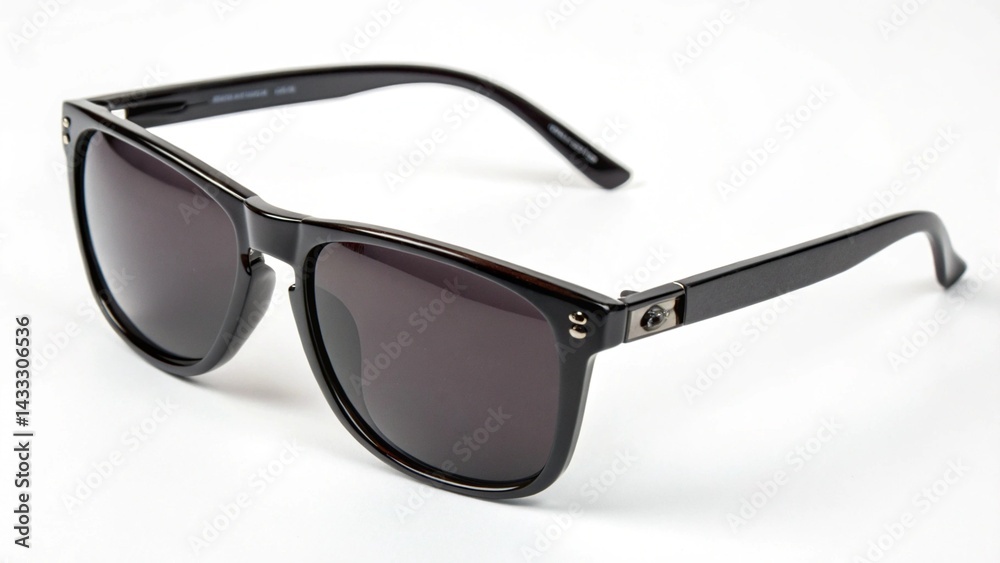 Unisex dark sunglasses isolated on a white background
