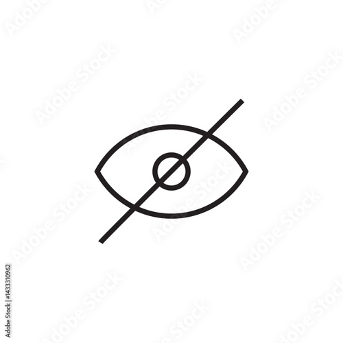 blind eye problem icon editable outline stroke vector eps