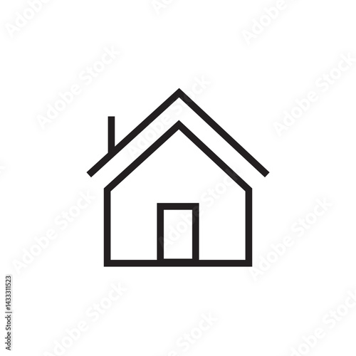 home house icon editable outline stroke vector eps