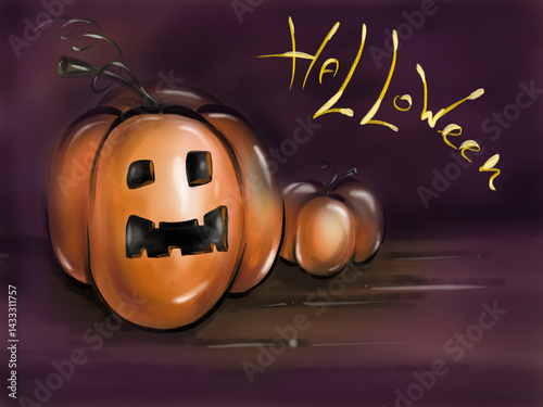 halloween background with pumpkin