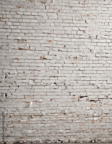 Cracked, aged white brick wall, imperfect surface  ,  old,  grunge
