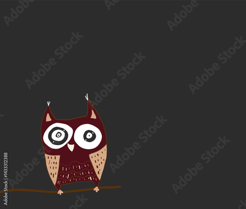 owl on a dark background