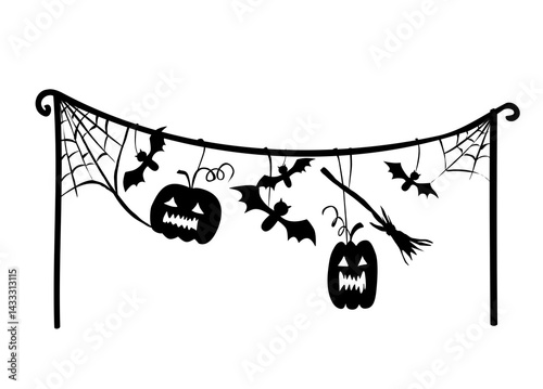 vector illustration of a halloween spider