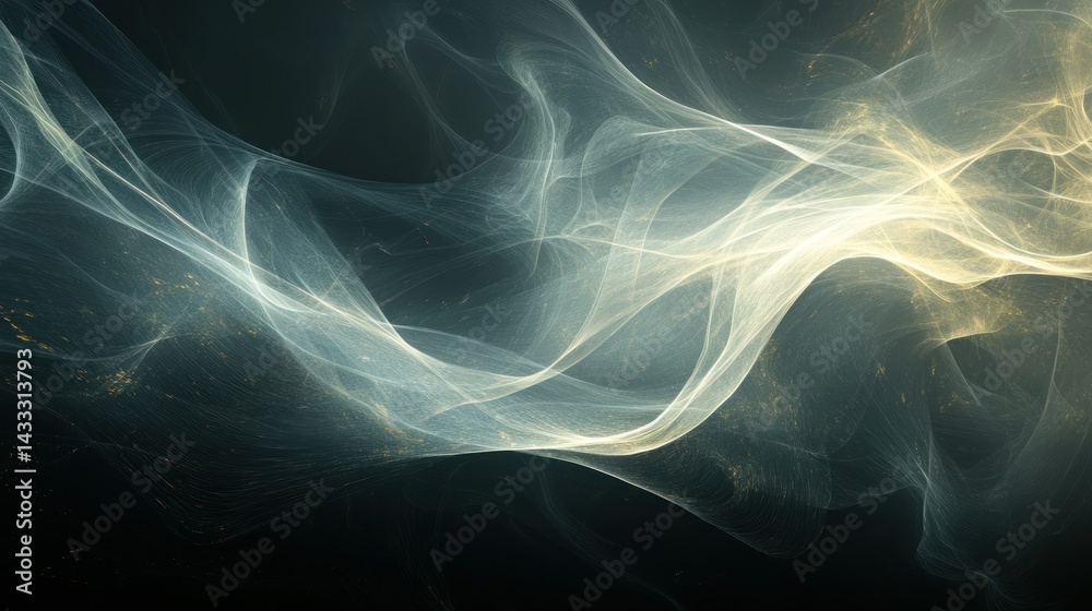 Fototapeta premium Abstract lines flow, illuminating ethereal cosmic nebula creating modern, digital artistic visual effect illuminating mystery.