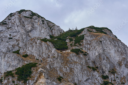 Obraz na płótnie Mountain cliffs and forest view w salonie