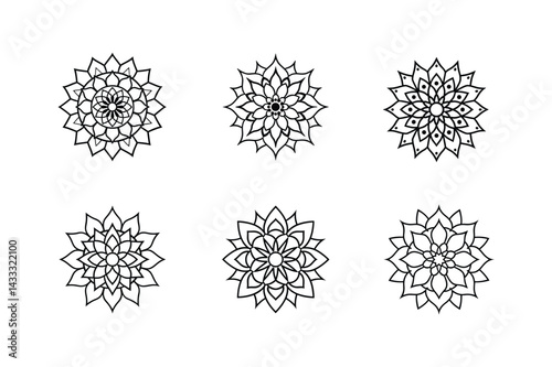 circular pattern in the form of a mandala.eps