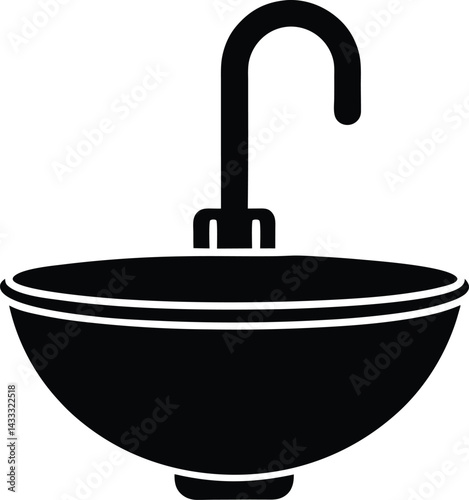 faucet in a white bowl