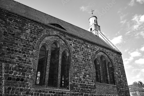 Wall of the historic, medieval in the city of Prenzlau