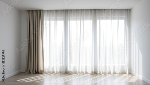 Wallpaper Mural Bright room with sheer curtains Torontodigital.ca