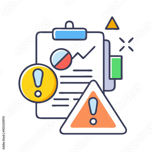 Problematic report data or warning sign of business
