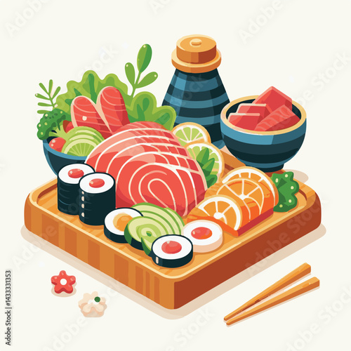 food, seafood, restaurant, sashimi, meal, japanese, fish, tuna, cuisine, raw, asian, tasty, salmon, traditional, sushi, japan, fresh, dinner, healthy, dish, plate, wasabi, slice, delicious, set, fresh