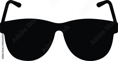 vector illustration of a black sunglasses