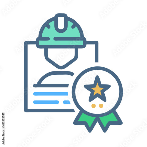 Qualified worker and construction project completed with excellence