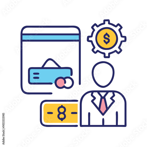 Financial management, money making, wealth creation vector illustration