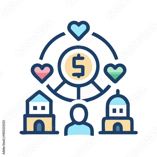 Charity and Social Impact Concept Illustration for NGOs