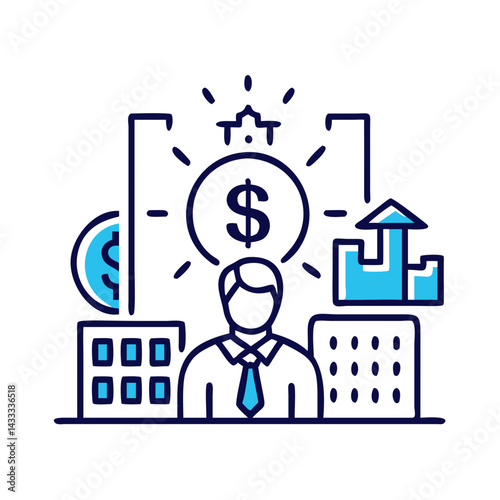 Corporate strategy, business growth, and success, investment vision