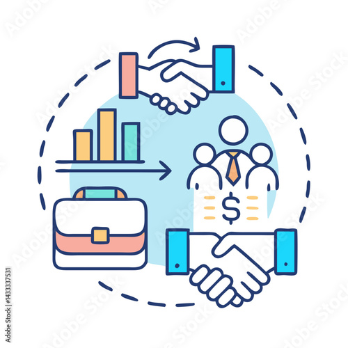 Business Partnership and Growth: Investing for Success Illustration