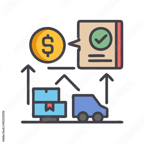 Logistics and Delivery Service with Verified Payment Concept