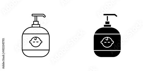 Baby shampoo icon vector illustration for web, ui designs