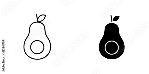 Avocado icon vector illustration for web, ui designs