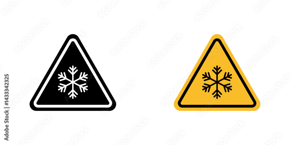Obraz premium Cold warning signs vector illustration for web, ui designs