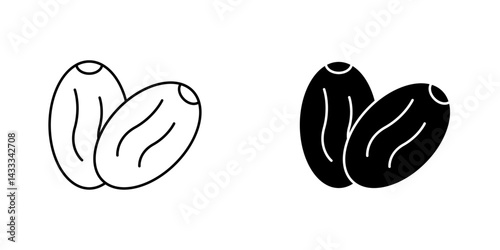 Dry fruit icon vector illustration for web, ui designs