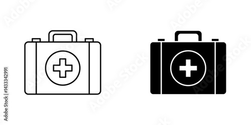 First aid box icon vector illustration for web, ui designs