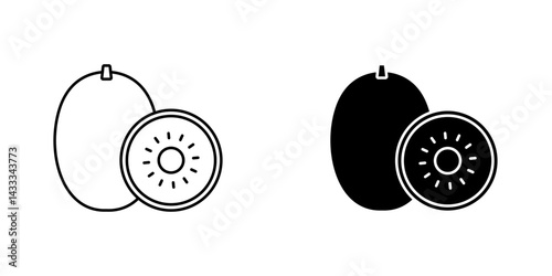 Kiwi icon vector illustration for web, ui designs