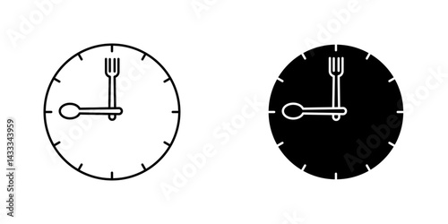Lunch time icon vector illustration for web, ui designs