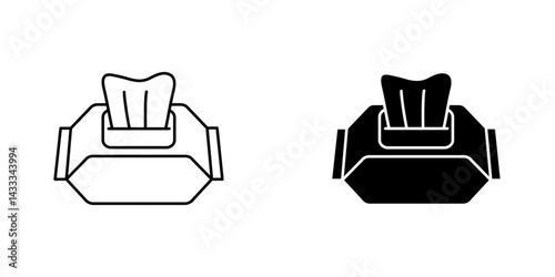 Makeup remover wipes icon vector illustration for web, ui designs