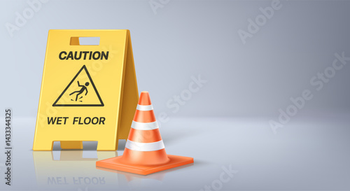 Warning Signs Realistic Background