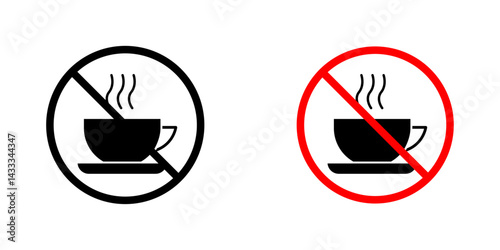 No coffee cup signs vector illustration for web, ui designs