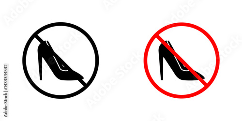 No high heels signs vector illustration for web, ui designs