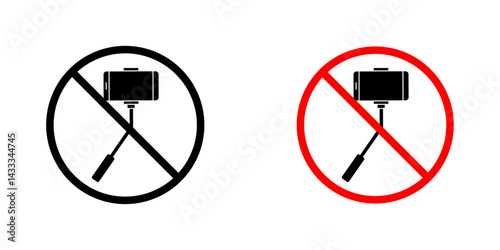 No selfie signs vector illustration for web, ui designs