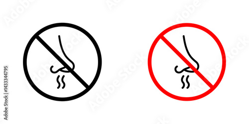 No smell signs vector illustration for web, ui designs