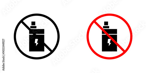 No vaping icon vector illustration for web, ui designs
