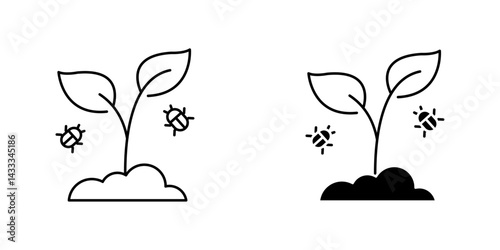 Pest plant icon vector illustration for web, ui designs