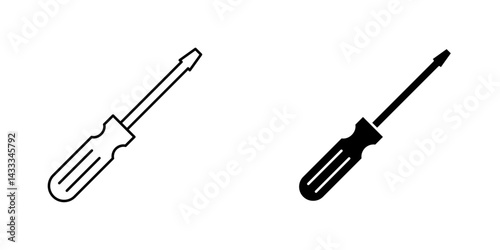 Screwdriver icon vector illustration for web, ui designs