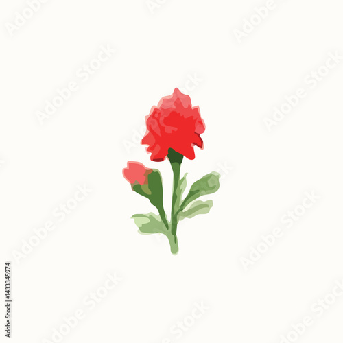 vector illustration of flowers in watercolor style