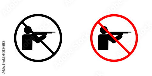 Stop hunting signs vector illustration for web, ui designs