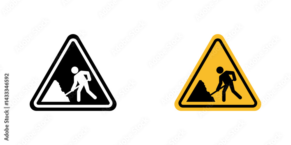 Under construction signs vector illustration for web, ui designs Under construction signs vector illustration for web, ui designs