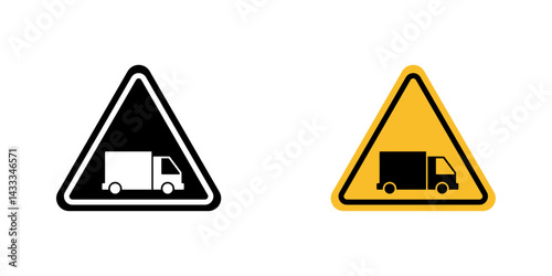Free Download Truck warning signs vector illustration for web, ui designs - GFXLoad