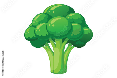 broccoli vegetable icon ,Fresh green broccoli vector illustration.