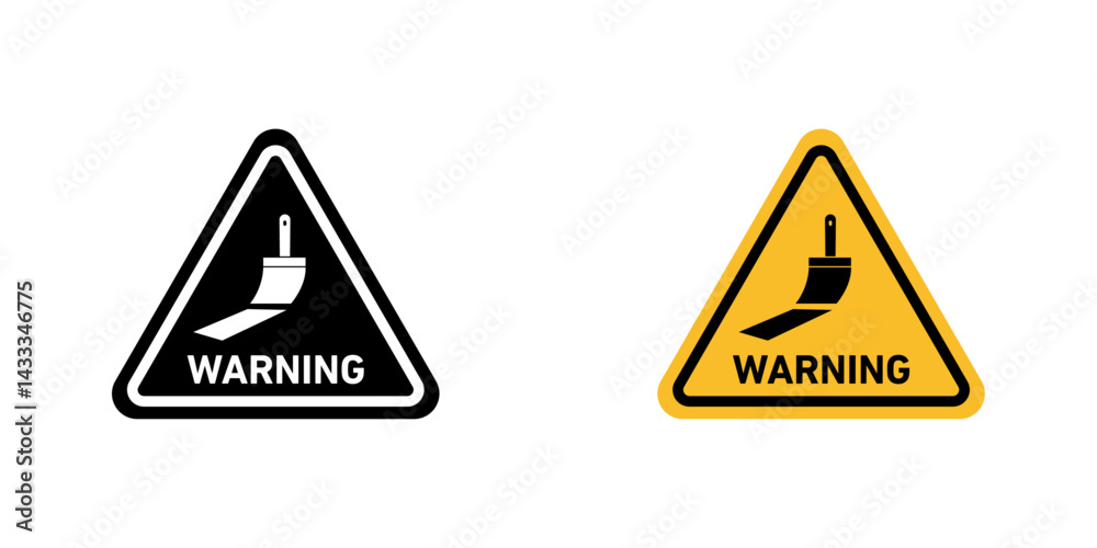 Wet paint signs vector illustration for web, ui designs Wet paint signs vector illustration for web, ui designs