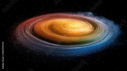 Cosmic Swirl: A Breathtaking Galaxy in Vibrant Hues