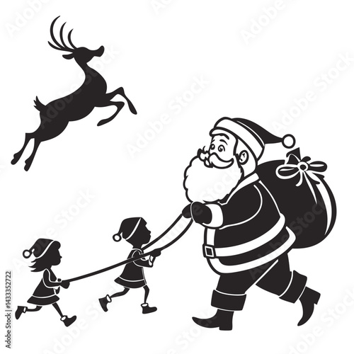 santa claus riding a sleigh