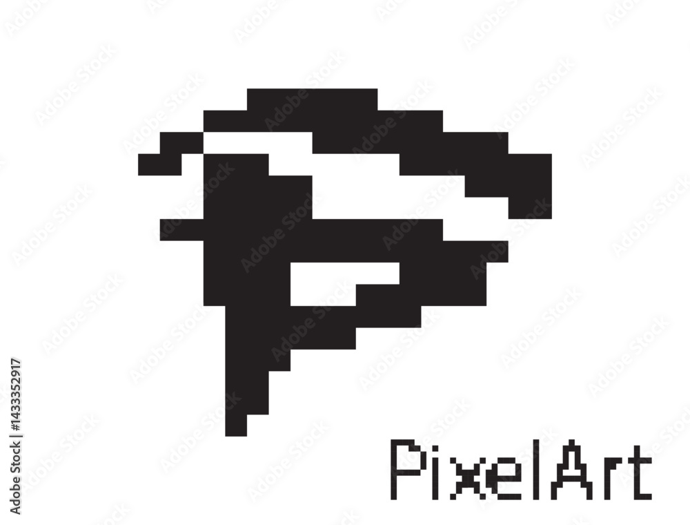 Pixel art eye icon, 8 bit retro style human eyeball, simple computing see symbol